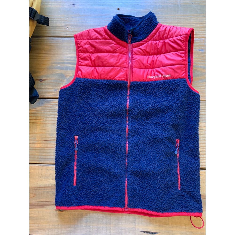 Vineyard Vines Zip Up Fleece Vest Size S